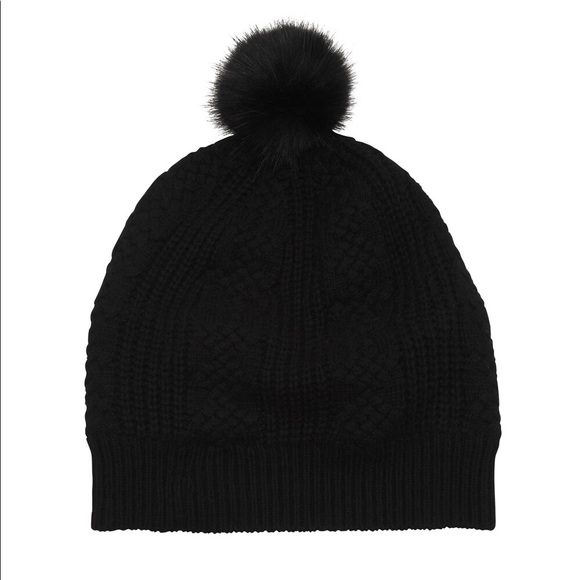 White House Black Market Accessories - White House Black Market Pom-Pom Beanie in black